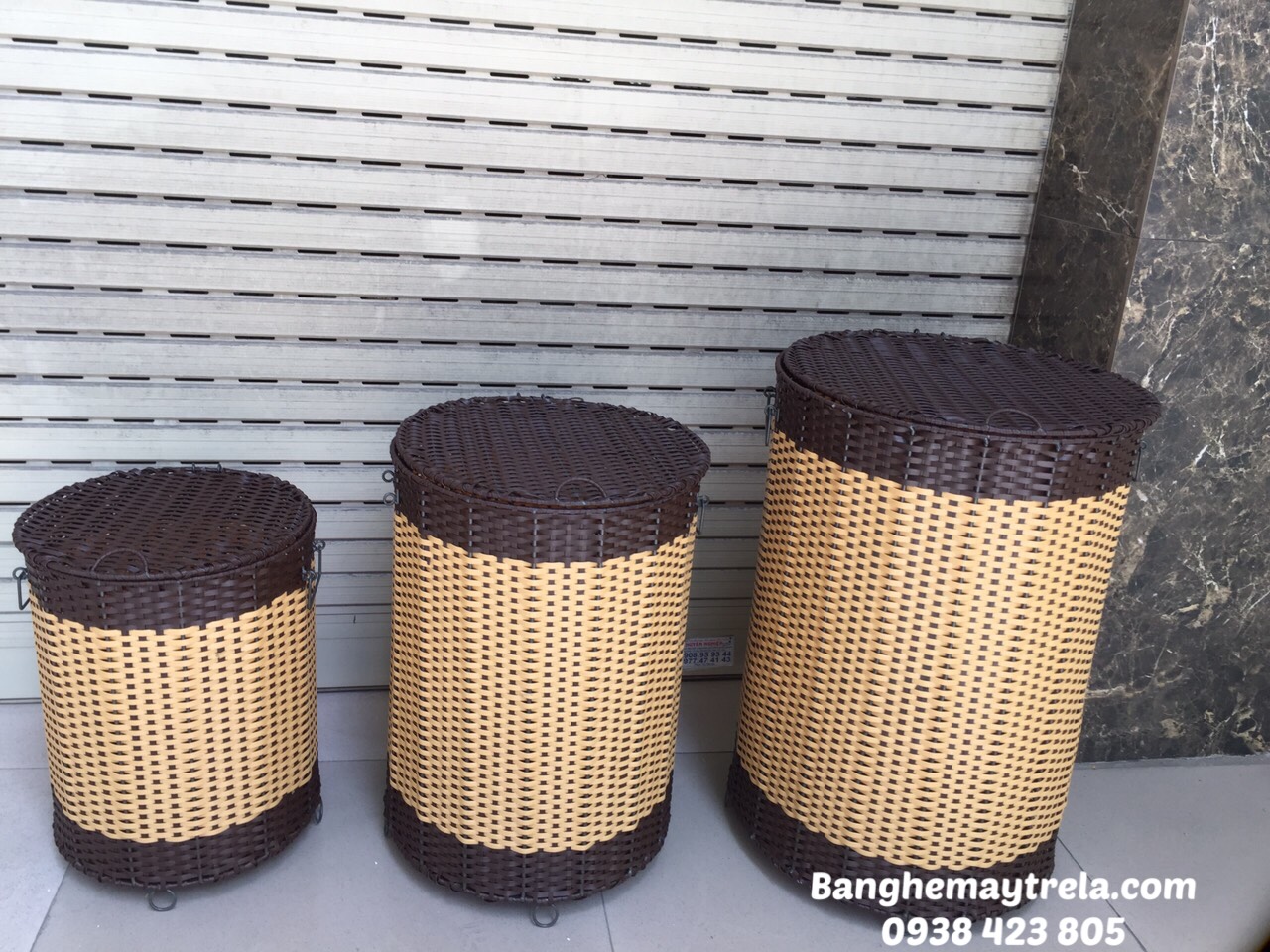 Giỏ đựng đồ nhựa giả mây cho gia đình- khách sạn